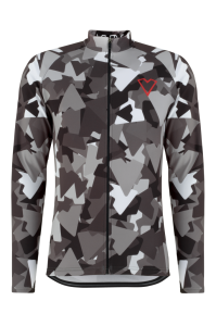 LONGSLEEVE VELOVE – cienka bluza rowerowa (Black&White Camo) S